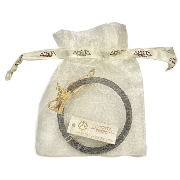 AMRITA SINGH Dragon Moon Bangle Bracelet Black/Gold for Good Luck Feng Shui - Picture 10 of 11